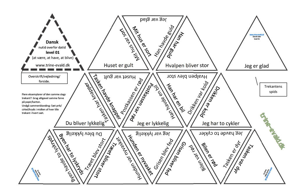 Trekant dansk, Tider 01