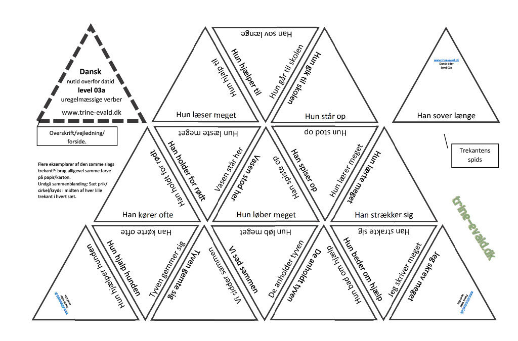 Trekant dansk, Tider 03a