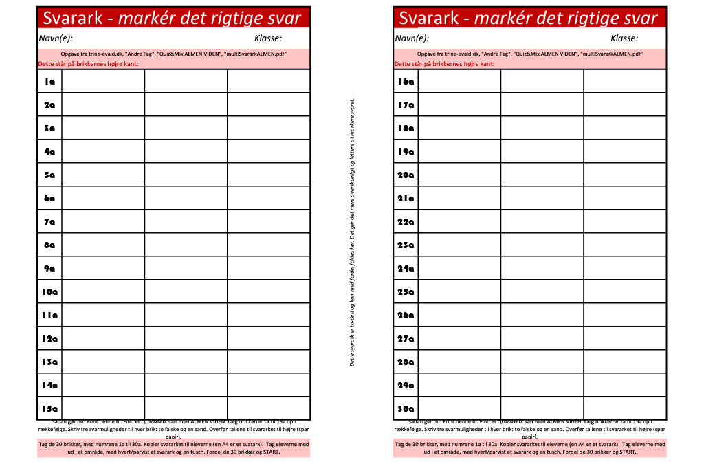 Multi-svarark ALMEN