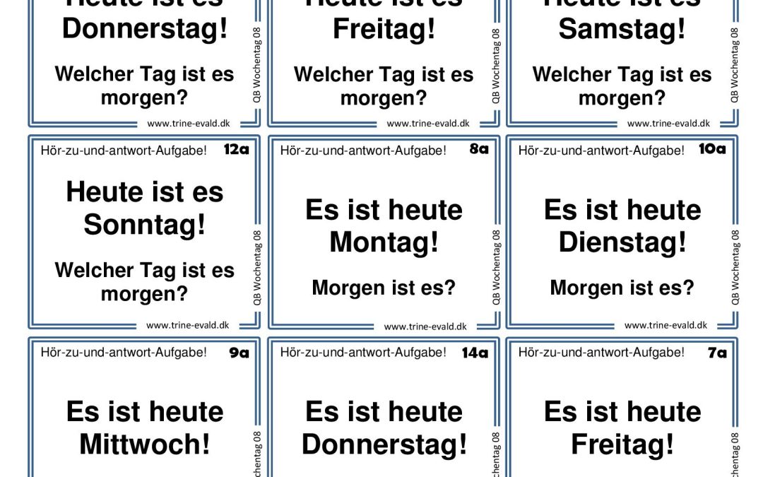 Q&B, Wochentag 08