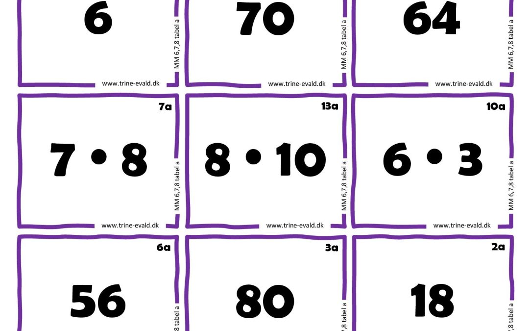 Q&B, 6,7,8 tabel