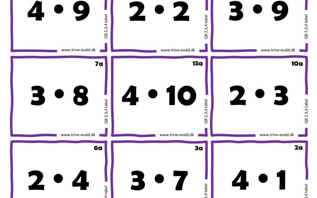Q&B, 2,3,4 tabel