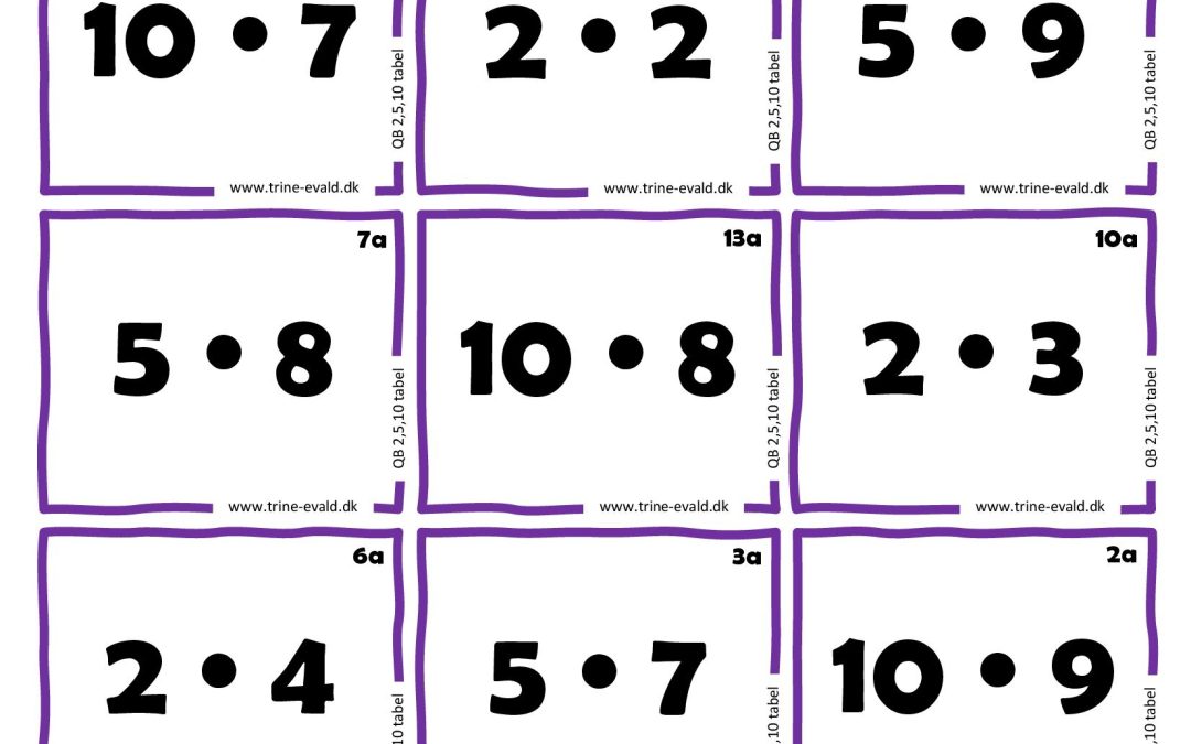 Q&B, 2,5,10 tabel