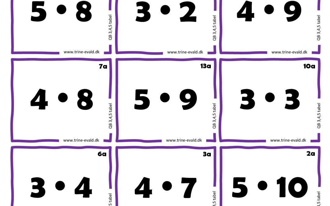 Q&B, 3,4,5 tabel