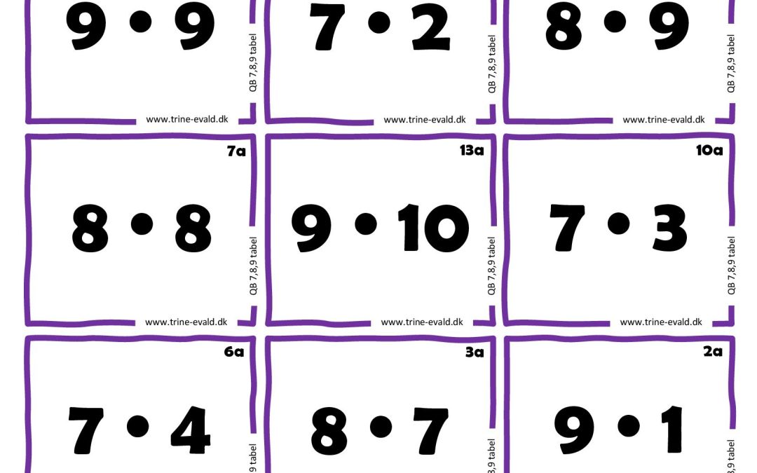 Q&B, 7,8,9 tabel