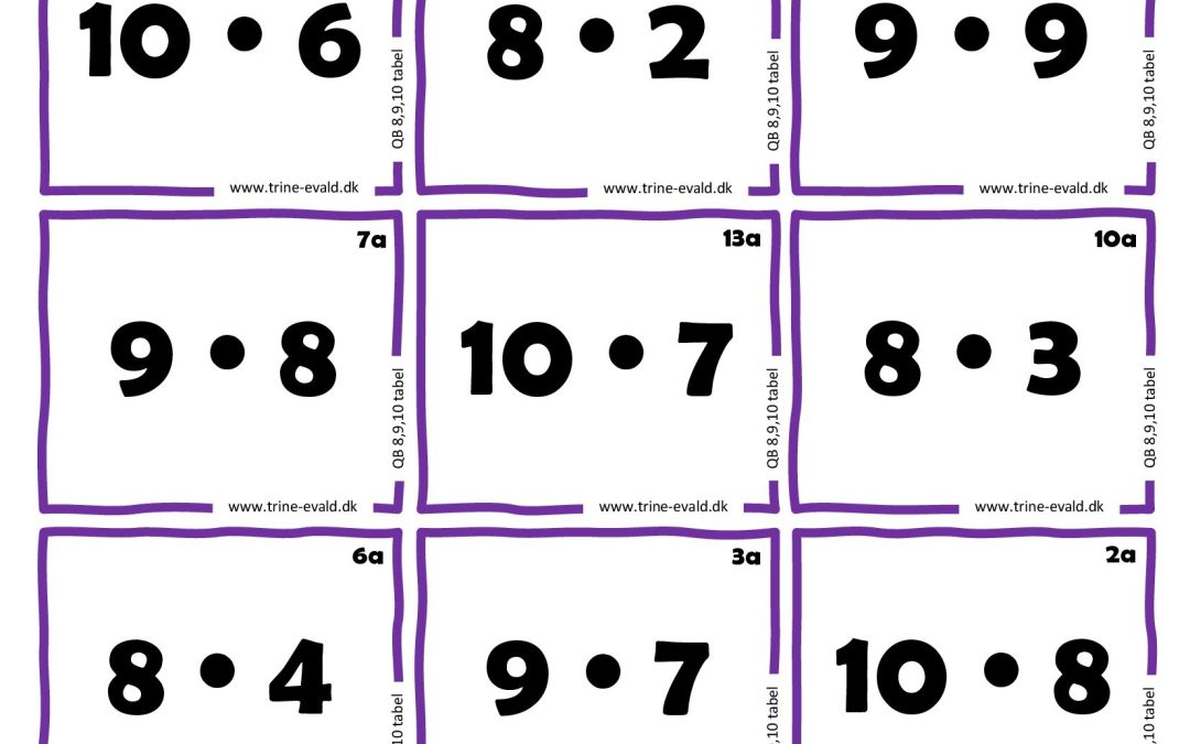 Q&B, 8,9,10 tabel