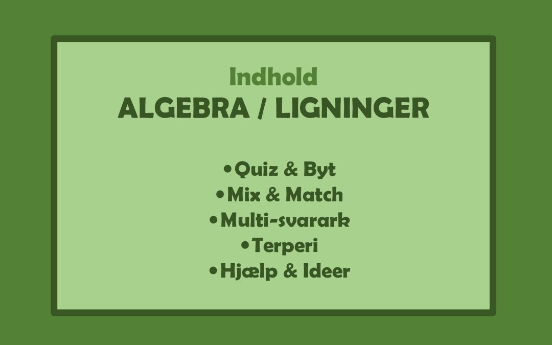 Forside ALGEBRA