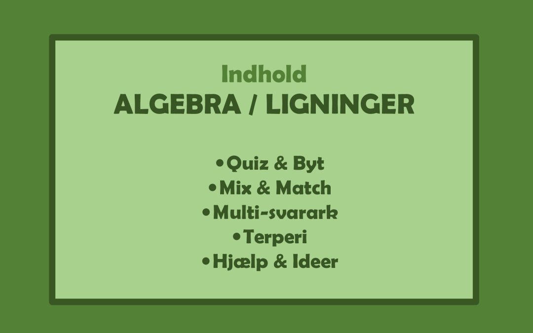 Forside ALGEBRA