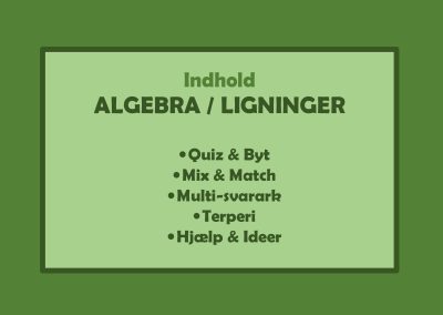 Forside ALGEBRA