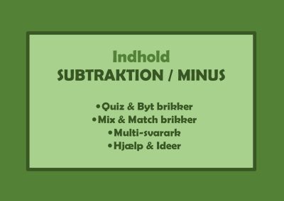 Forside SUBTRAKTION