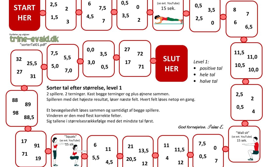 Sorter tal, Level 1