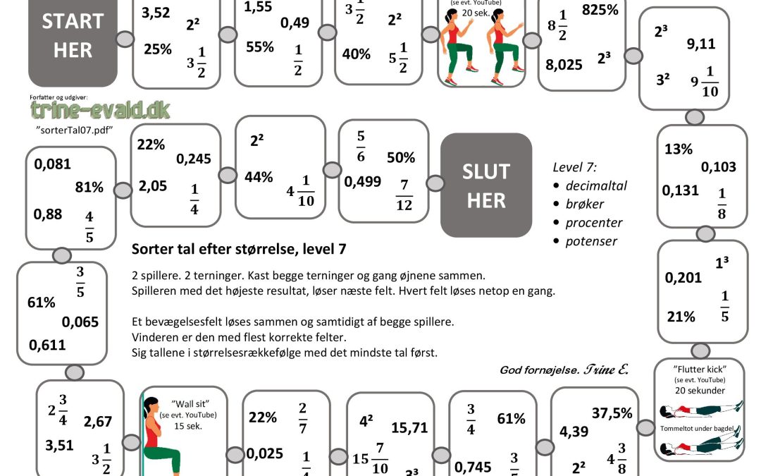 Sorter tal, Level 7