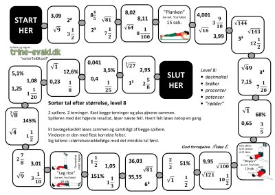 Sorter tal, Level 8